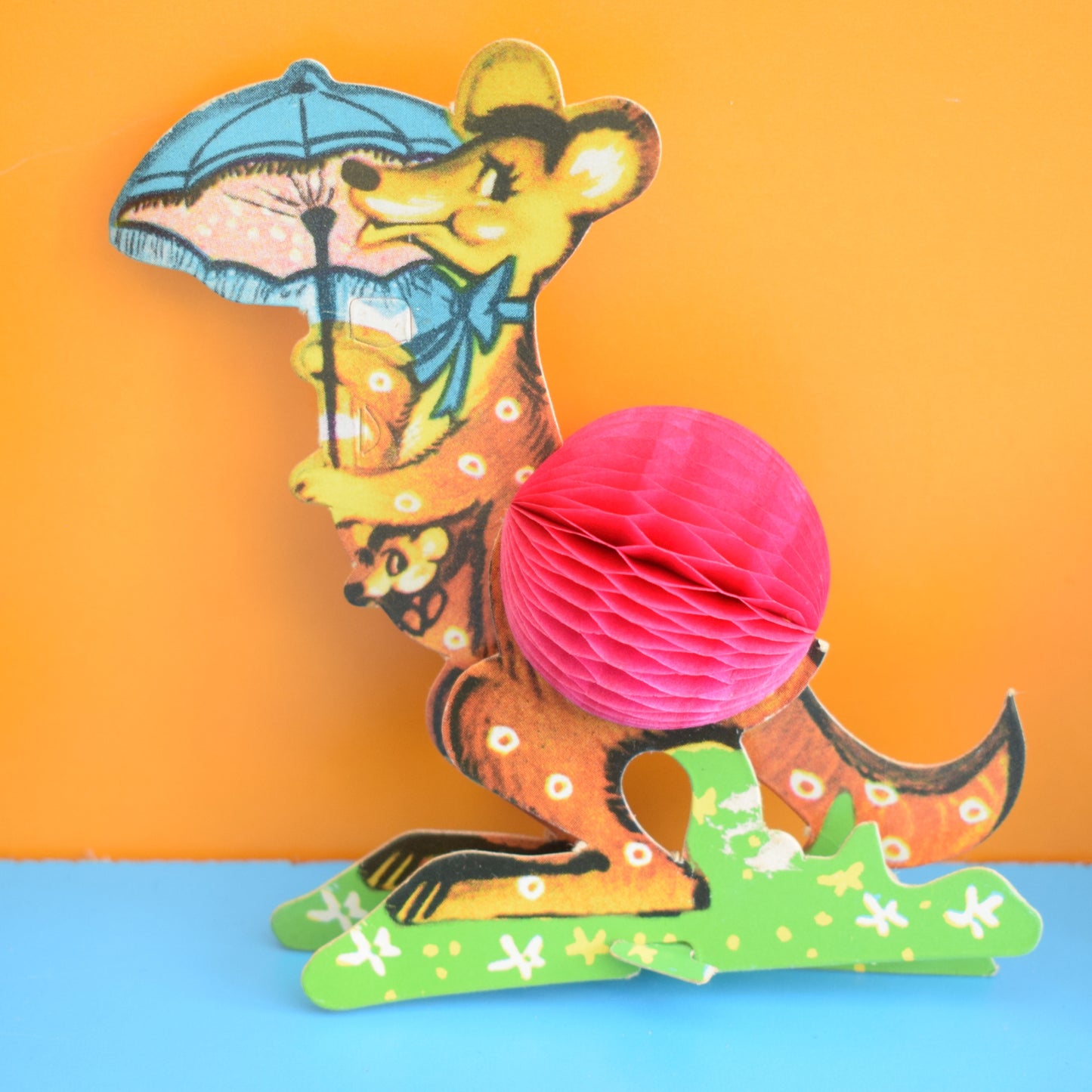 Vintage 1960s Honeycomb Paper Animals by Pineapple Retro