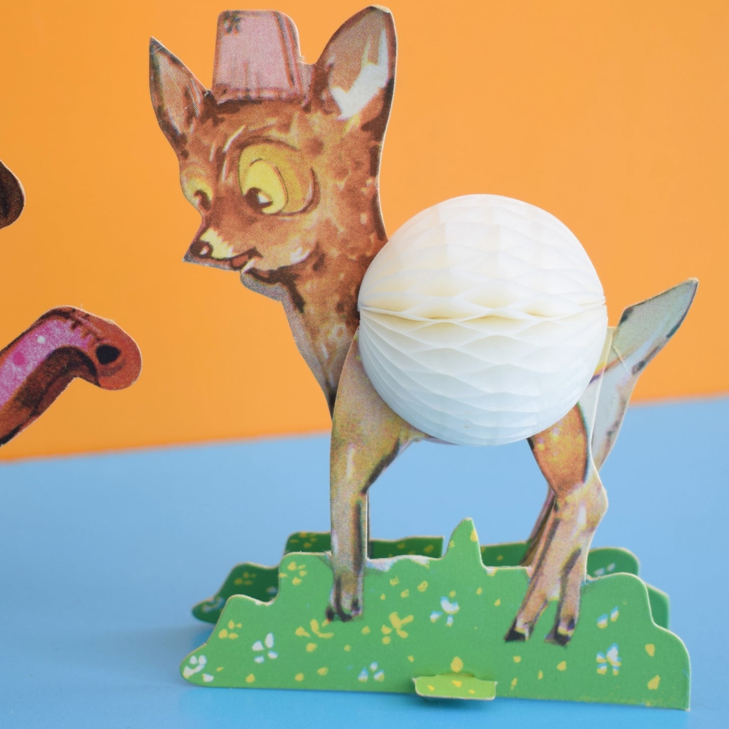 Vintage 1960s Honeycomb Paper Animals by Pineapple Retro
