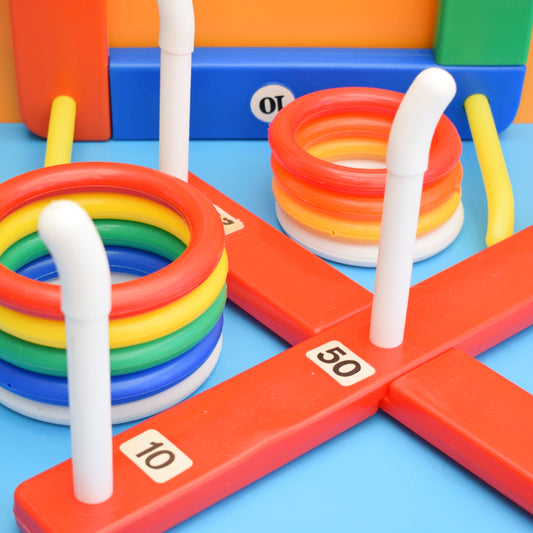 Vintage 1980s Hoopla Garden Game - Colourful Plastic by Vintage