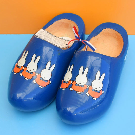Vintage 2002 Dick Bruna Miffy Kids Wooden Clogs - 12cm by Vintage