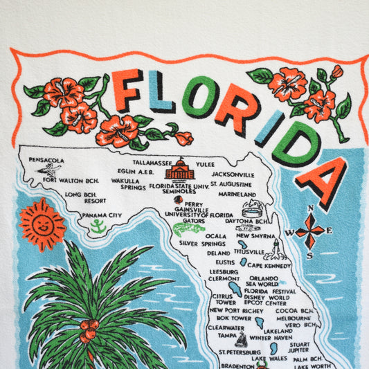 Vintage 1970s Beach Towel - Florida by Pineapple Retro