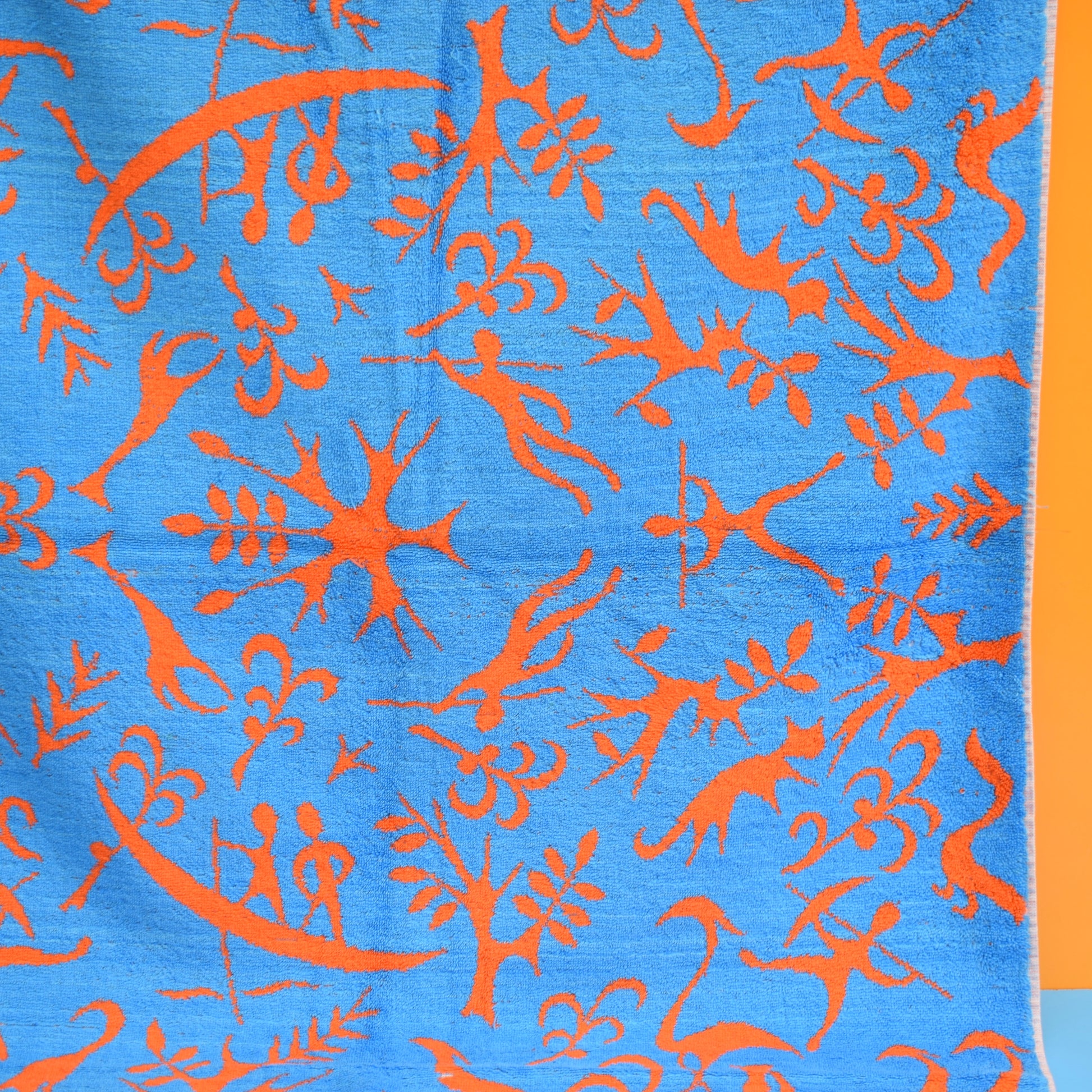 Vintage 1970s Cotton Bath Towel - Africa by Pineapple Retro