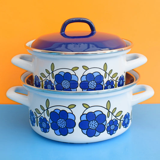 Vintage 1960s Taunton Vale Saucepans -Flowers by Vintage