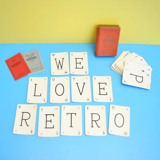 Vintage 1950s Card Game - Lexicon - Anagrams - Craft - Orange Book Box by Pineapple Retro