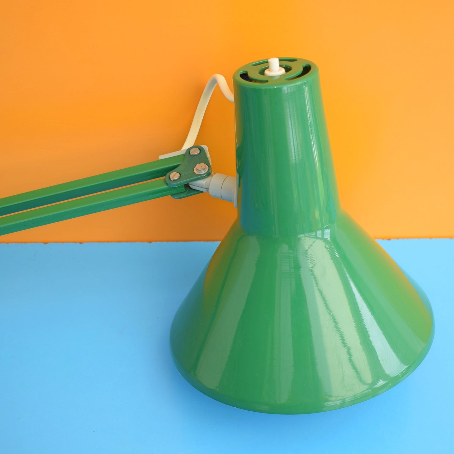 Vintage 1970s Danish Anglepoise Clamp Lamp - Green