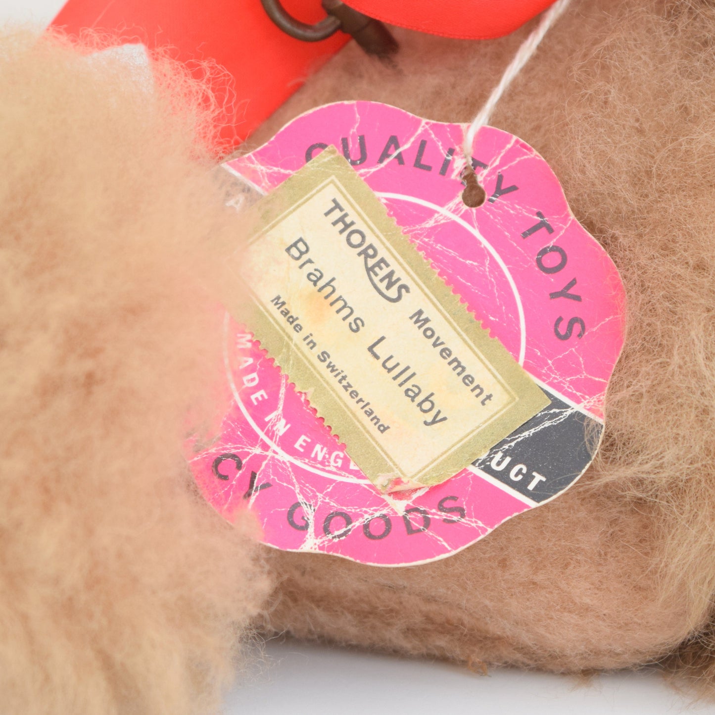 Vintage 1950s Musical, Moving Poodle Toy - Lullaby, Brown tag