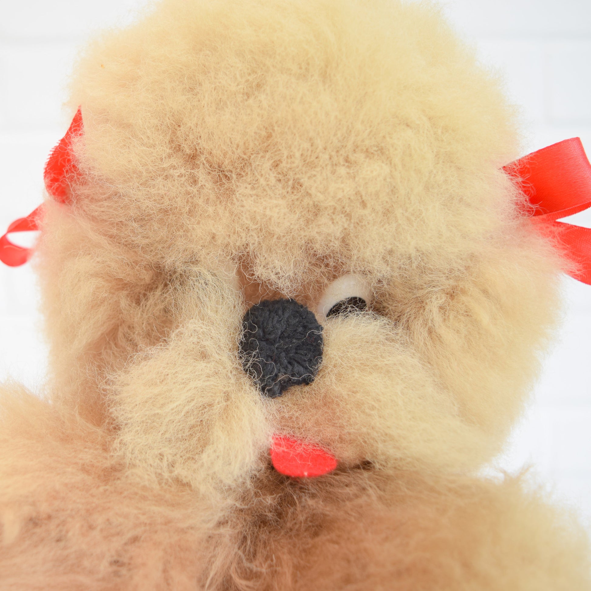 Vintage 1950s Musical, Moving Poodle Toy - Lullaby, Brown face