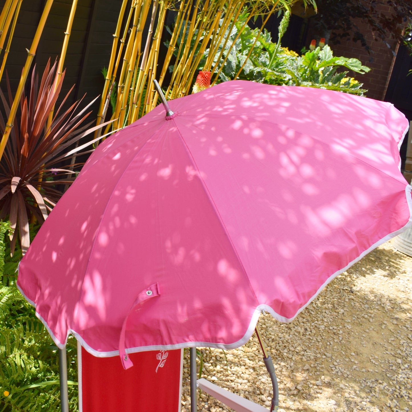 Vintage 1980s Clamp On Parasol - Pink