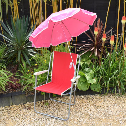 Vintage 1980s Clamp On Parasol - Pink