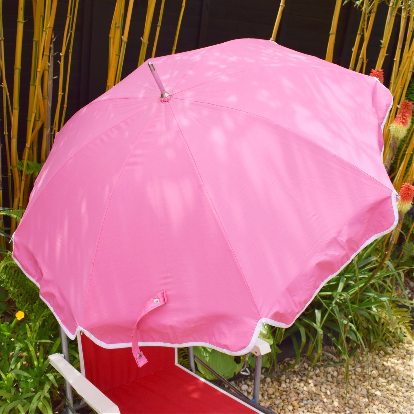 Vintage 1980s Clamp On Parasol - Pink