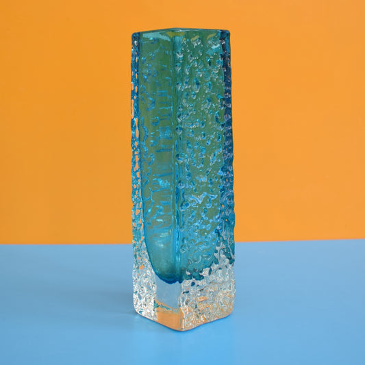 Vintage Whitefriars Nailhead Vase - Geoffrey Baxter - Kingfisher Blue by Pineapple Retro