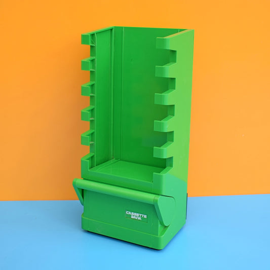Vintage 1980s Cassette Tape Bank - Green Plastic by Vintage