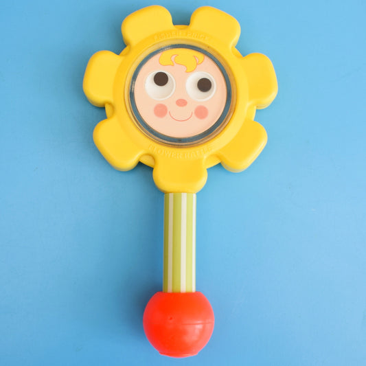Vintage 1970s Plastic Flower Rattle - Fisher Price by Pineapple Retro