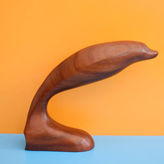 Vintage Tactile Mahogany Dolphin - Jim Hunter by Vintage