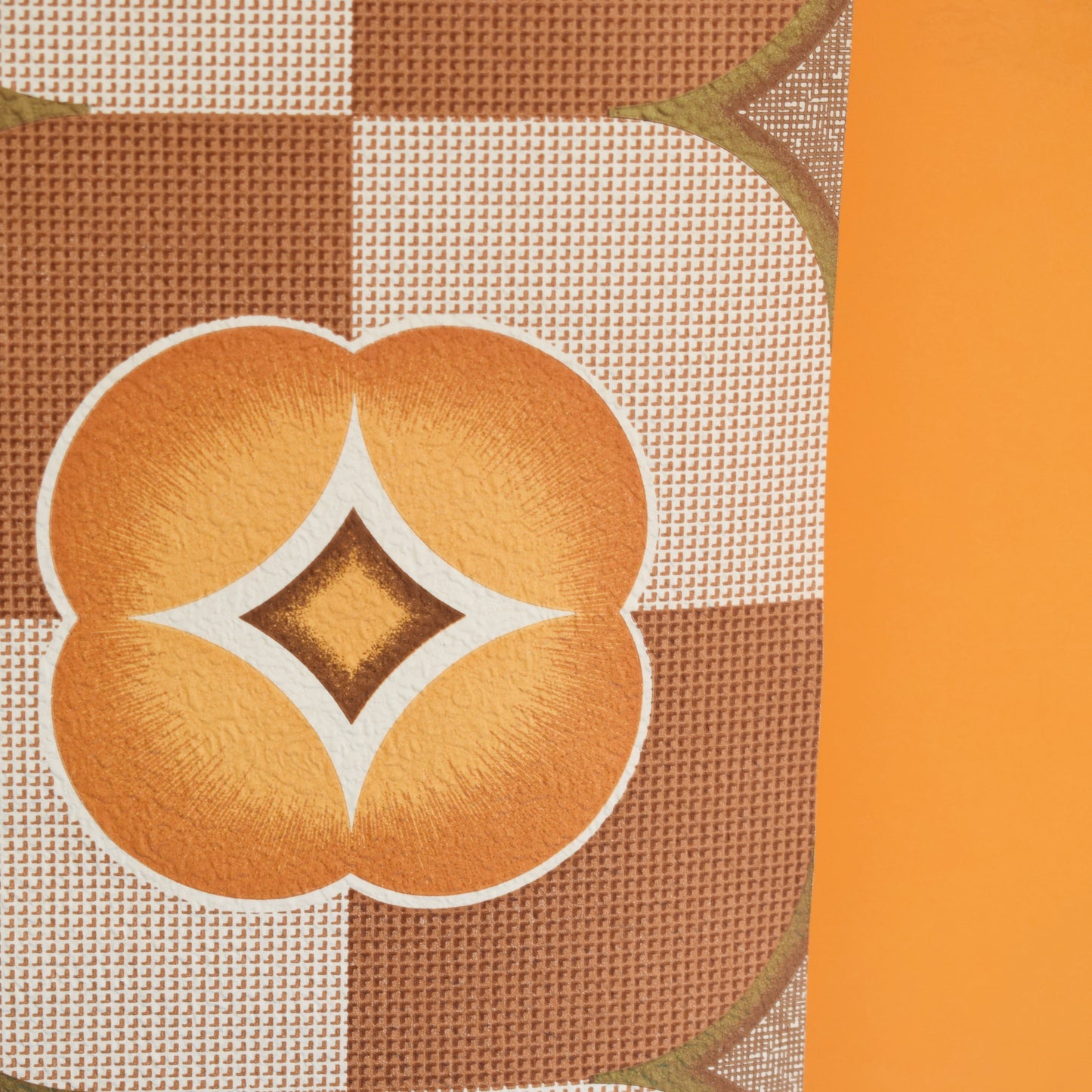 Vintage 1970s Flower Wallpaper - Brown by Pineapple Retro