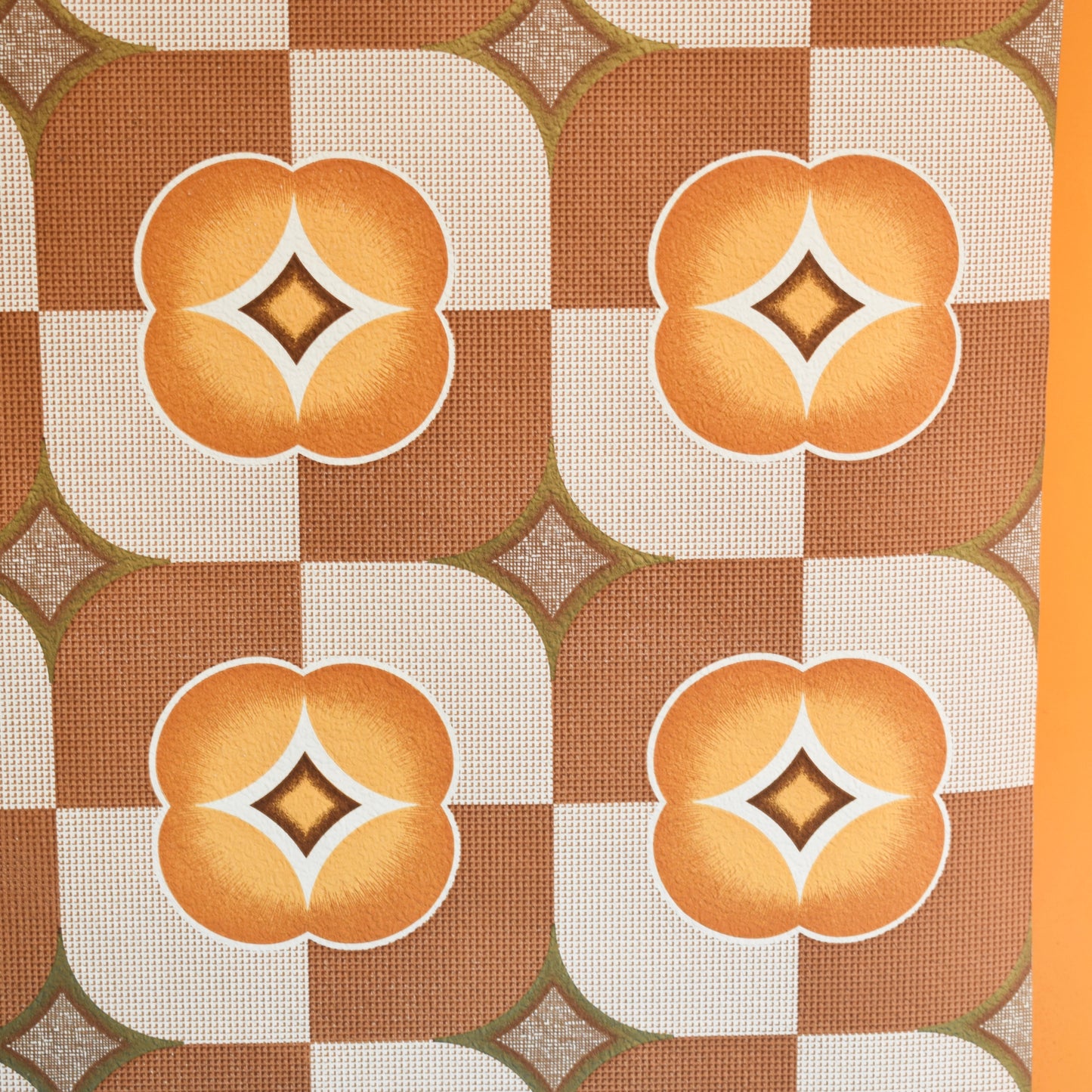 Vintage 1970s Flower Wallpaper - Brown by Pineapple Retro