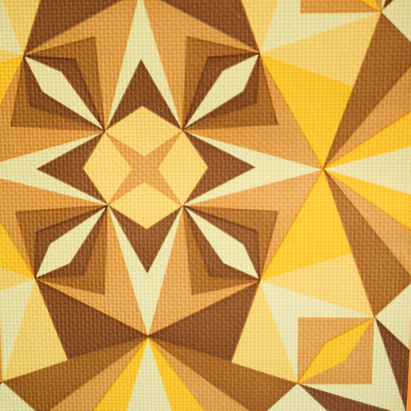 Vintage 1970s Geo Wallpaper - Yellow / Brown