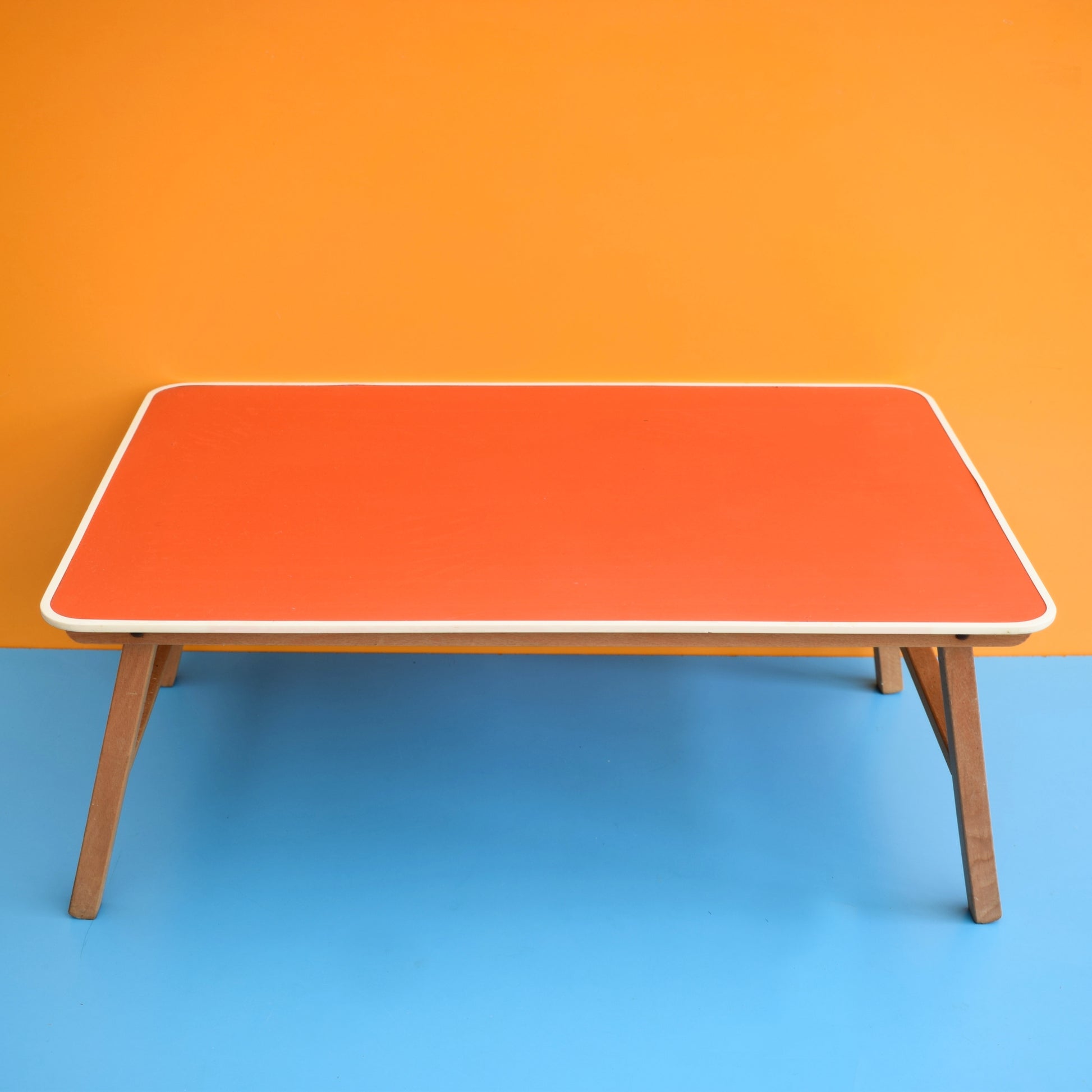Vintage 1960s Folding Low Table - Tomato Red by Vintage