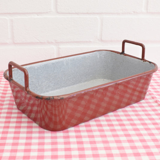 Vintage 1960s Enamel Pan- Austrian - Brown by Vintage