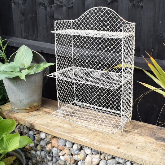Vintage Early 20th Century Galvanised Shelf by Pineapple Retro