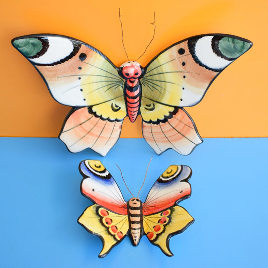Vintage 1990s Ceramic Butterfles - Portugal by Pineapple Retro