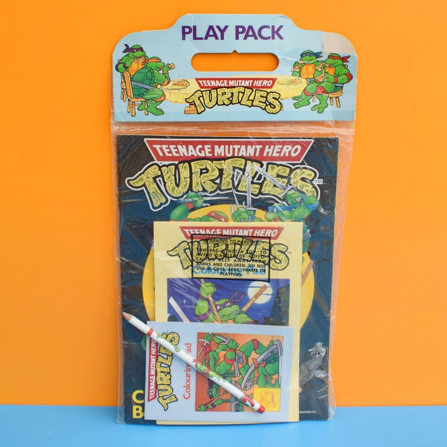 Vintage 1980s Teenage Mutant Ninja Turtles Play Pack by Pineapple Retro