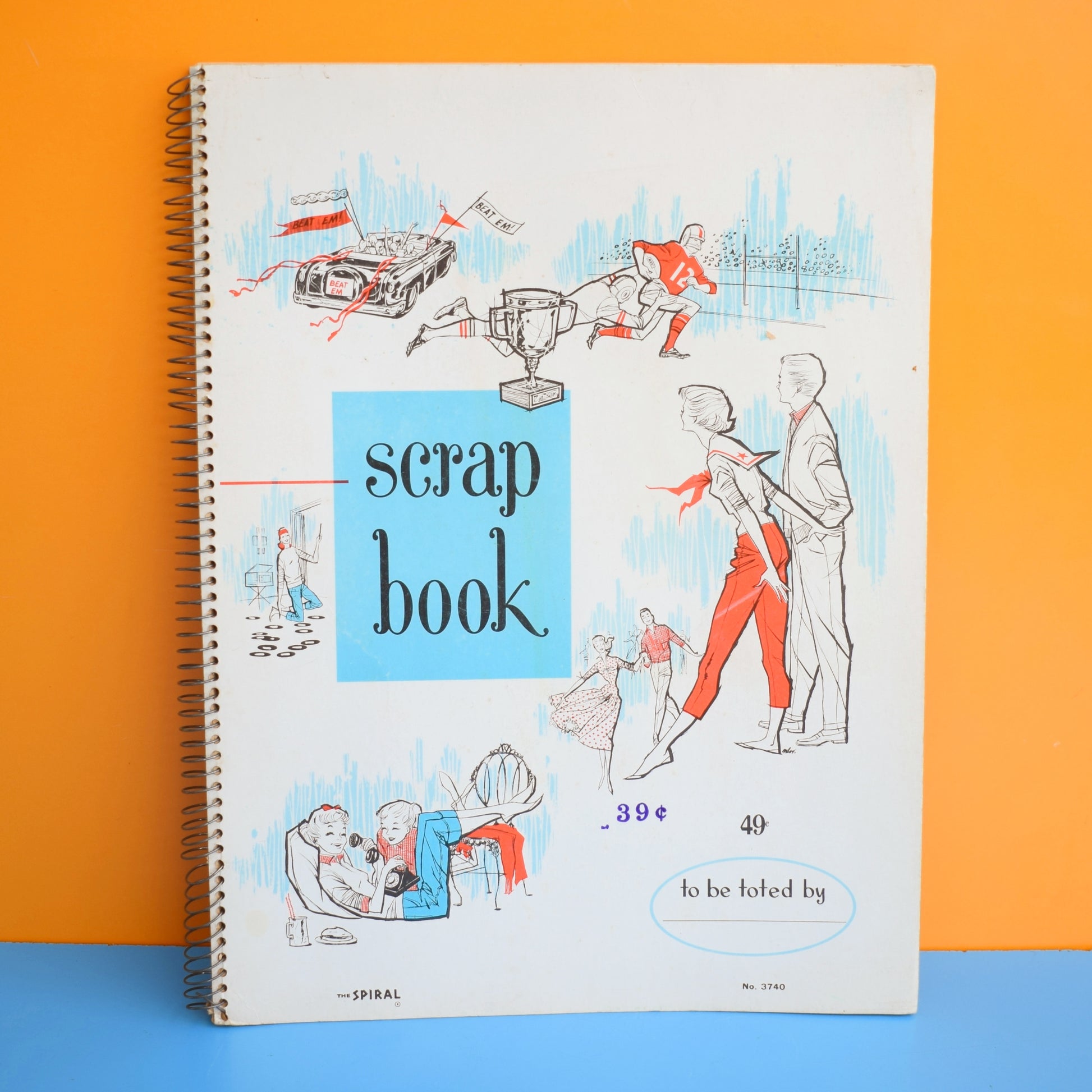 Vintage 1960s Empty American Scrapbook by Pineapple Retro