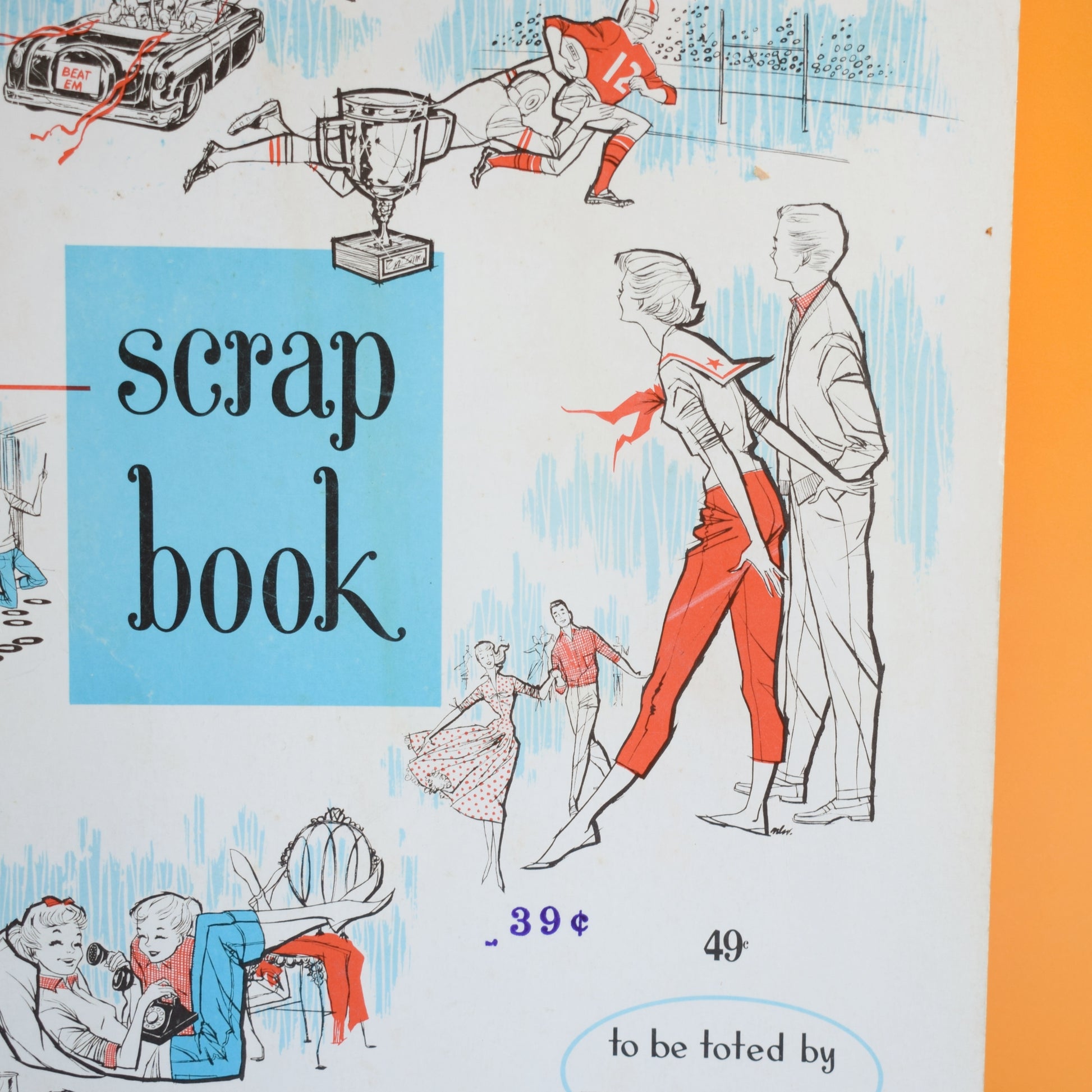 Vintage 1960s Empty American Scrapbook by Pineapple Retro