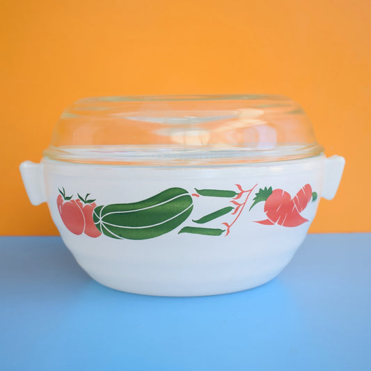 Vintage 1960s Phoenix Opalware Casserole - Veg