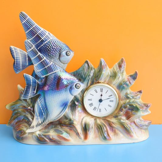 Vintage 1960s Ceramic Jema Holland Fish Clock