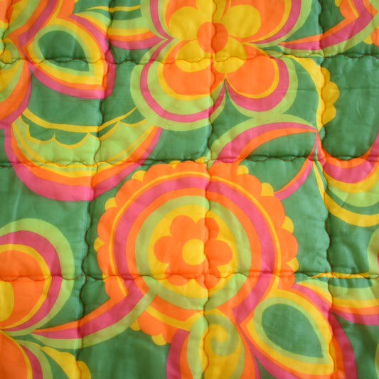 Vintage 1960s Sleeping Bag/ Quilt - Psychedelic by Vintage