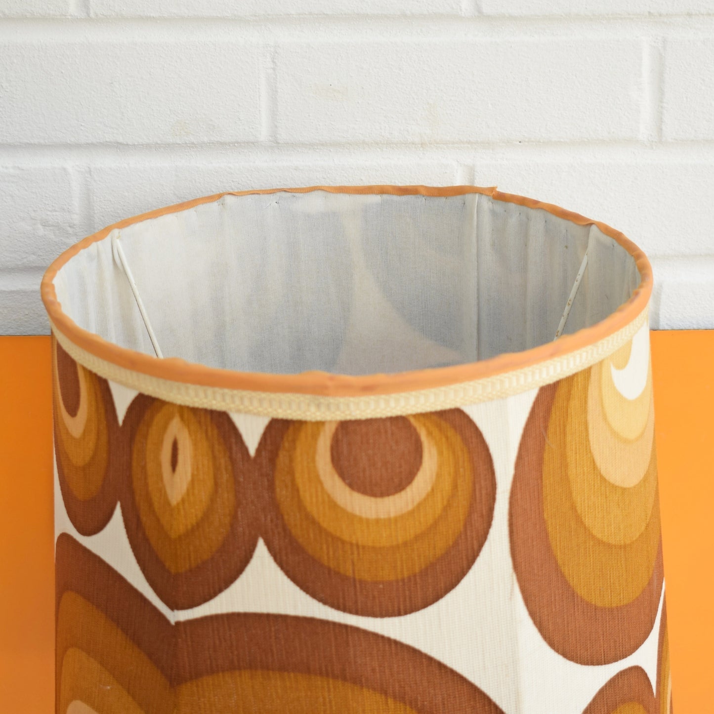 Vintage 1970s Wooden Lamp & Shade - Brown by Pineapple Retro