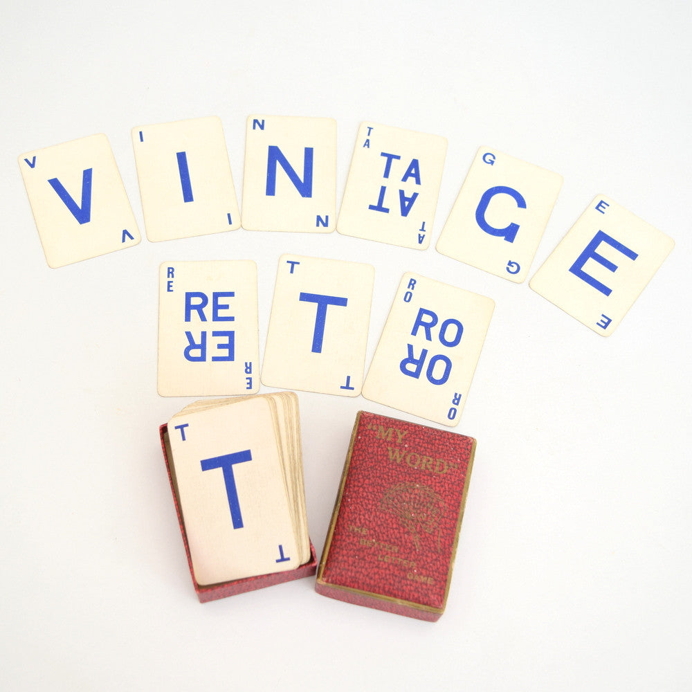Vintage 1950s Card Game - My Word - Anagrams - Names