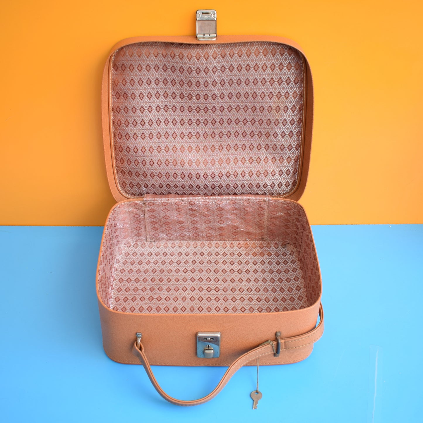 Vintage 1960s Suitcases - Tan