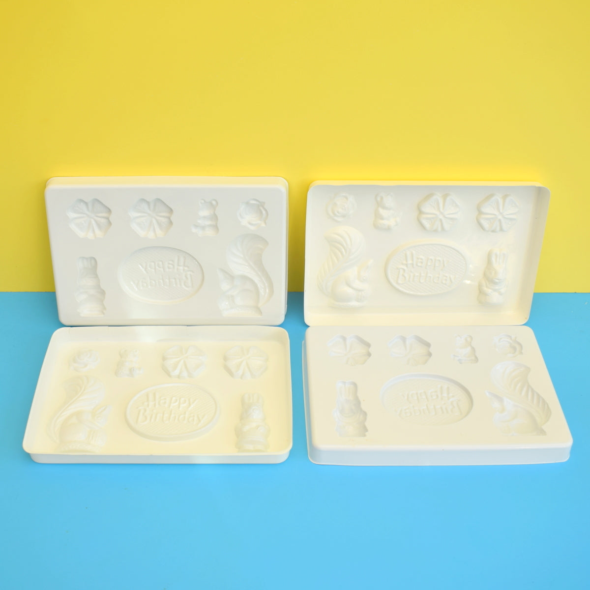 Vintage Plastic Chocolate Moulds Easter Eggs / Present / Gift Ideas
