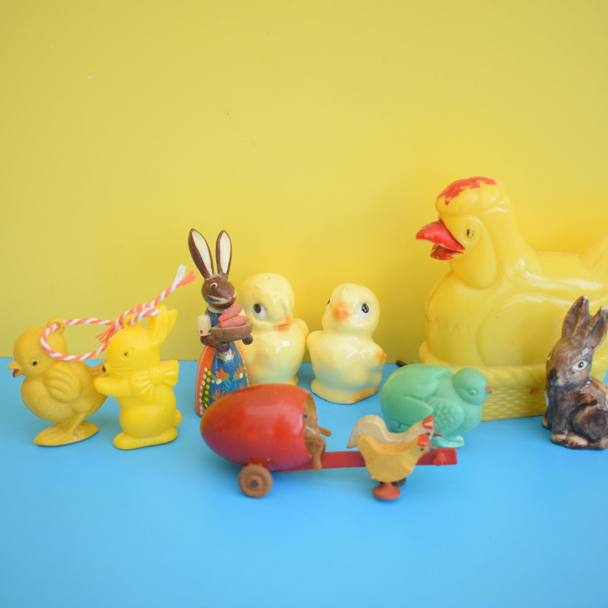 Vintage 1950s Kitsch Easter Bits - Bunnies And Chics