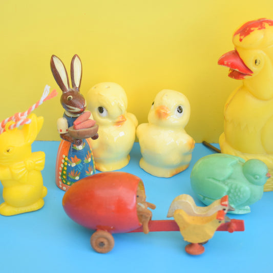 Vintage 1950s Kitsch Easter Bits - Bunnies And Chics by Vintage
