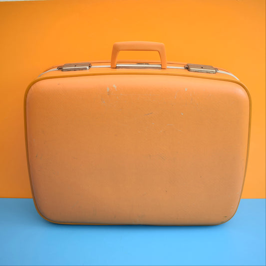 Vintage 1960s Large Suitcase / Storage - Mustard by Vintage