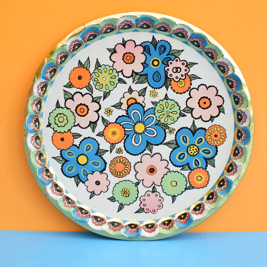 Vintage 1960s Flower Power - Baret Ware - Cocktail Tray by Vintage