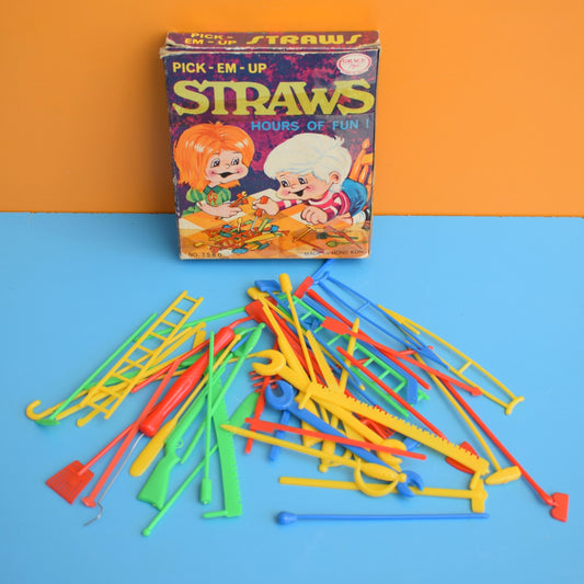 Vintage 1970s Pick Em Up Straws Game by Pineapple Retro