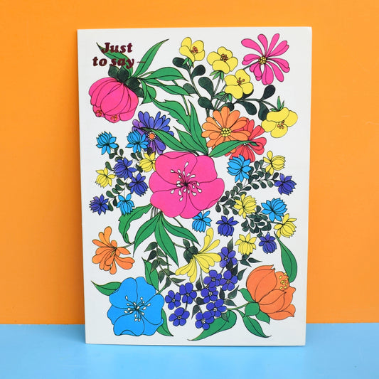 Vintage 1970s Greeting Card  - Bouquet