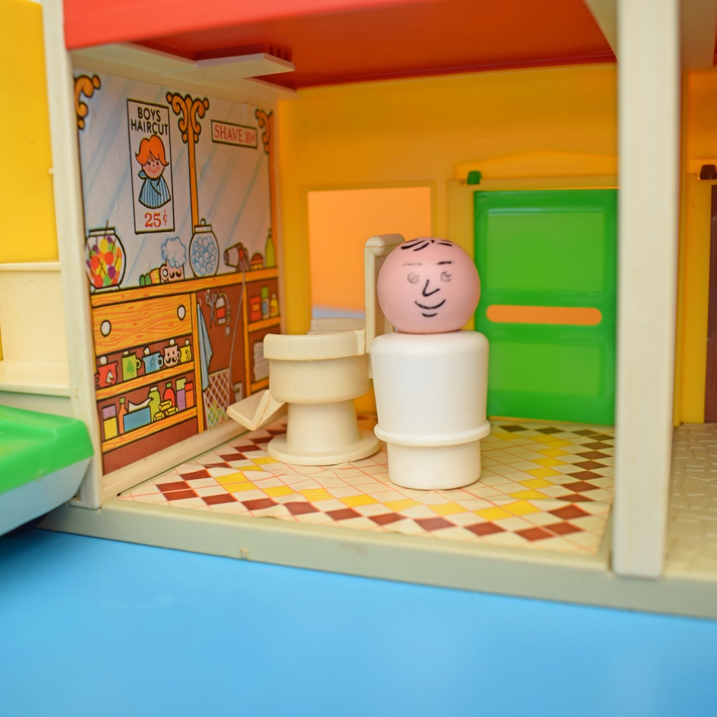 Vintage 1970s Fisher Price Town / Village With Accessories