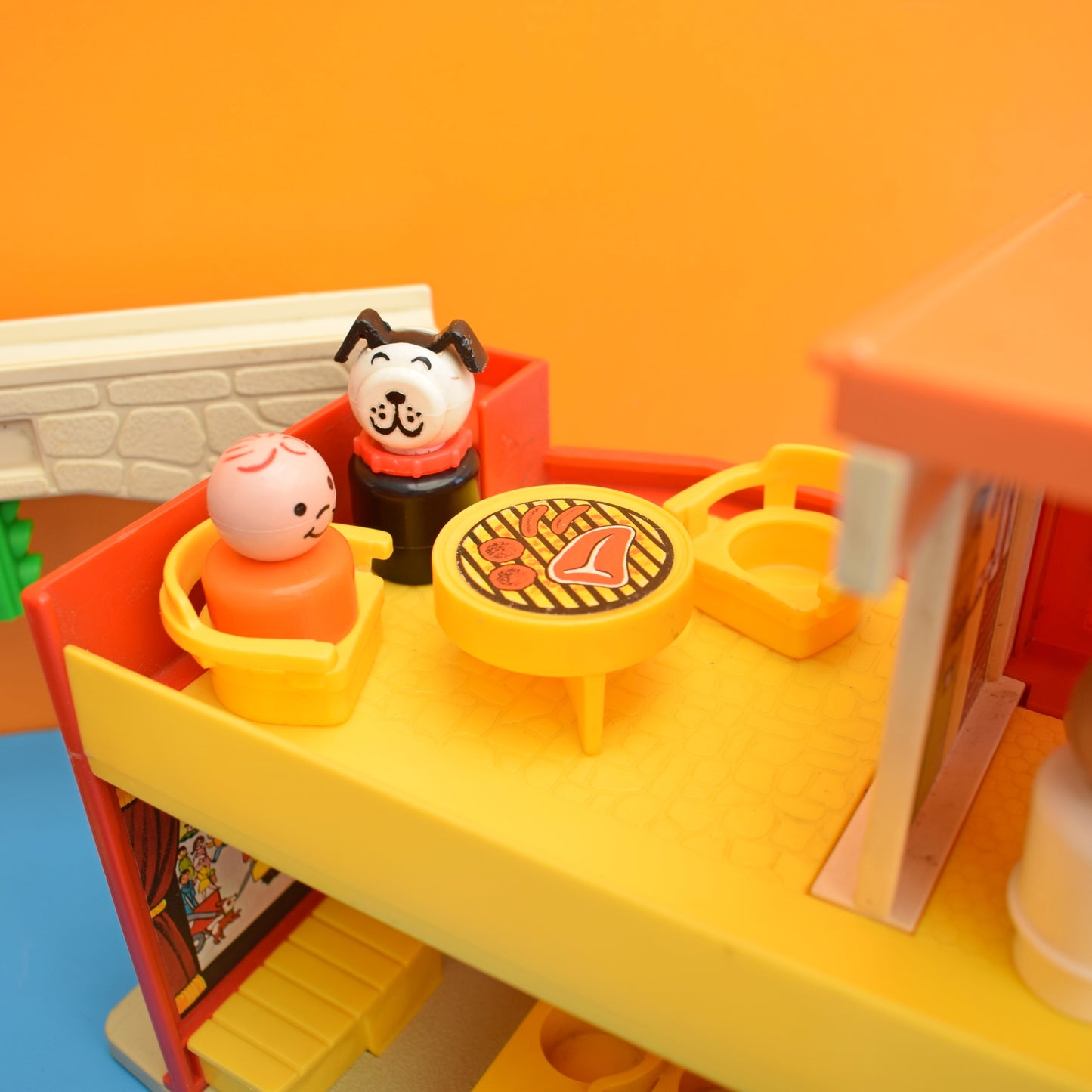 Vintage 1970s Fisher Price Town / Village With Accessories