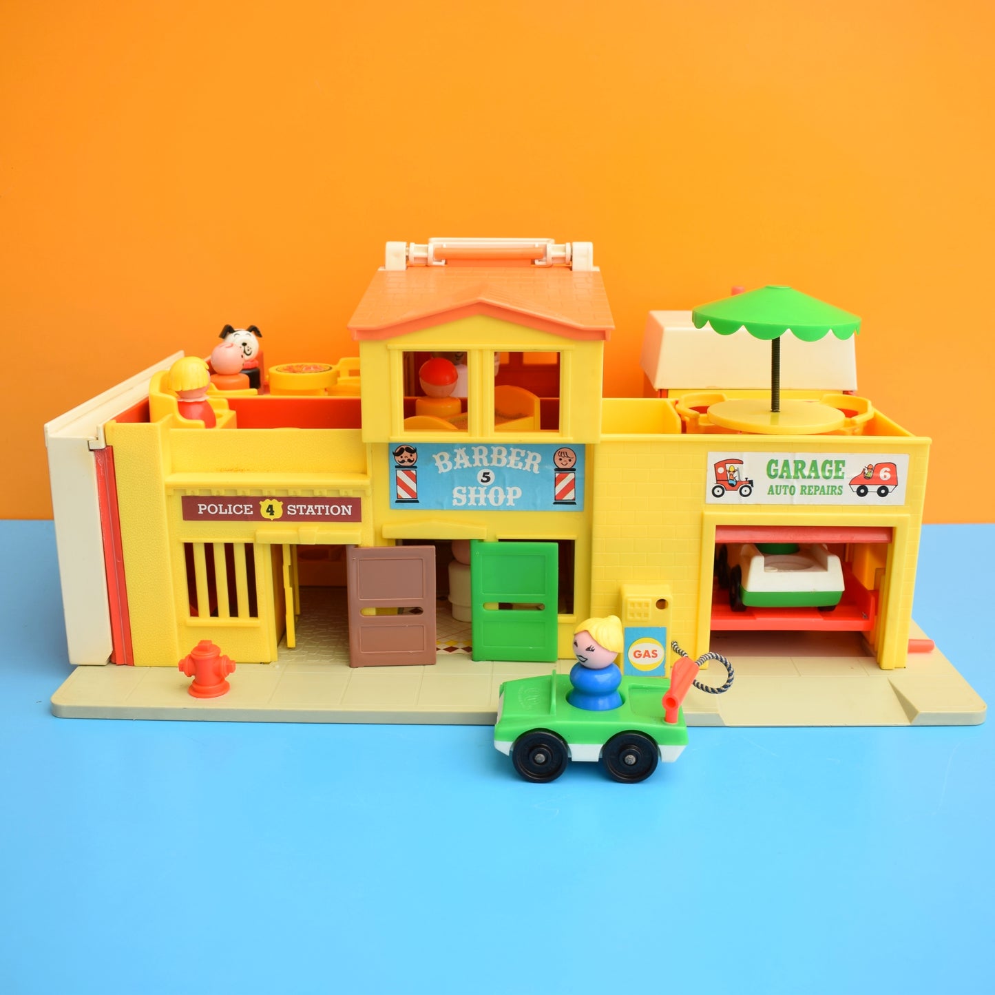 Vintage 1970s Fisher Price Town / Village With Accessories