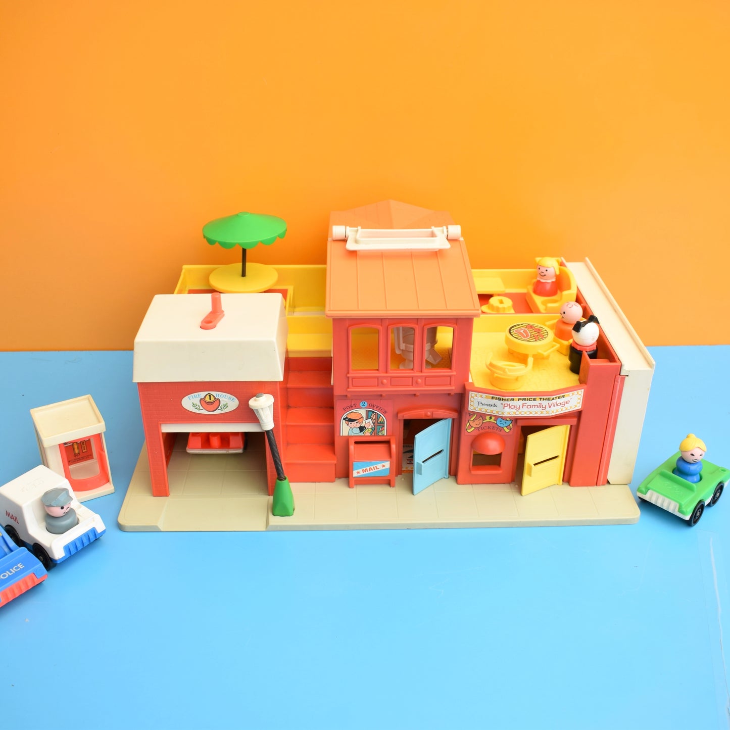 Vintage 1970s Fisher Price Town / Village With Accessories