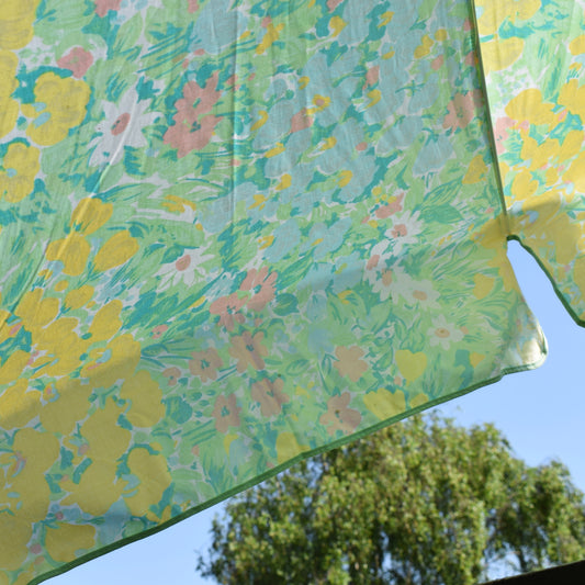 Vintage 1990s Parasol - Meadow Flowers - Danish by Vintage