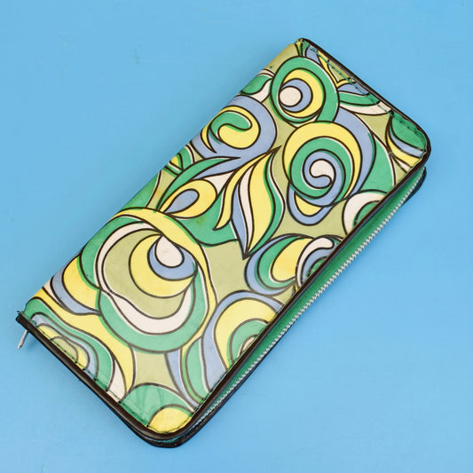 Vintage 1970s Vinyl Pencil Case - Psychedelic Print by Pineapple Retro