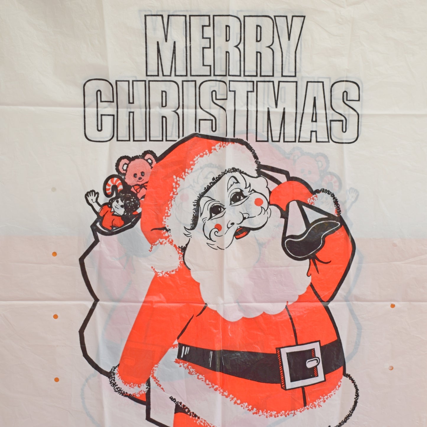 Vintage 1980s Plastic Christmas Bags
