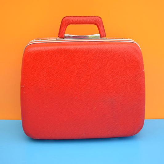 Vintage 1960s Medium Danish Suitcase / Storage - Red