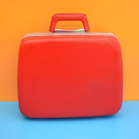 Vintage 1960s Medium Danish Suitcase / Storage - Red by Vintage